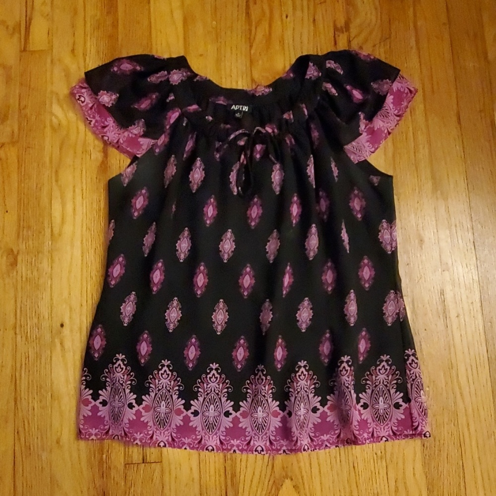 Black and pink blouse